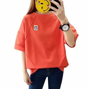 tシャツ レディース 半袖 トップス カットソー ゆったり シンプル 日系