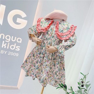 子供服 ワンピース キッズ 女の子 春夏 長袖ワンピース 花柄 韓国子ども服 ベビー服 子供ドレス 結婚式 誕生日 七五三 赤ちゃん お姫様 