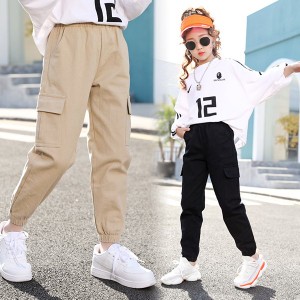 ジャージ 下 子供服 女の子 カーゴパンツ ロングパンツ キッズ 春夏 長ズボン ボトムス 部屋着 ベビー服 ウェストゴム ストレッチパンツ 