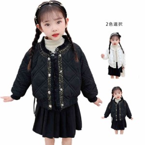 丸襟 ジャケット キッズ 秋冬 ショートコート 長袖 アウター 暖かい トップス ジャケット コート 女の子 子供服 無地 シンプル カジュア