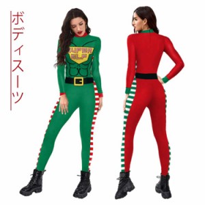 ボディスーツ レディース 全身タイツ スーツ バックジップ コスプレ セクシー クリスマス ハロウィン コスチューム 衣装 コスプレ ボンテ