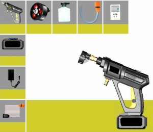 送料無料 高圧洗浄機 コードレス 充電式 軽量 高圧力 自吸式 ポータブル 2ノズル 強力水力噴射 高圧洗浄器 清掃工具 洗車機 小型 庭 屋外