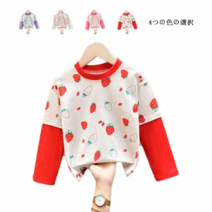 キッズ 女の子 長袖ブラウス ベビーブラウス 子供服 ベビーウエア インナーブラウス インナーウエア かわいい 春秋冬 シャツブラウス 長