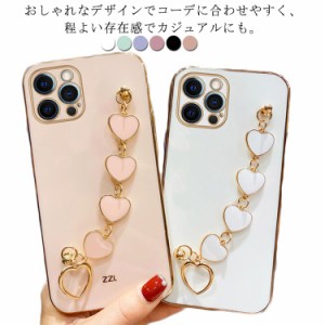 全6色！iphone15 アイフォン15ケース iphone14 スマホケースiPhone13 ケース iphone12 mini ケース 可愛い ハートチェーン ソフトケース 