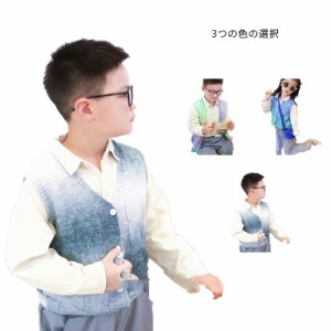   キッズ 春 男の子 秋 冬 ニットベスト インナーベスト キッズ ベスト 子供服 ニット 女の子 ノースリーブ カジュアルベスト 無地 Vネッ