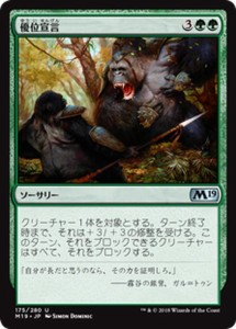 MTG マジック：ザ・ギャザリング 優位宣言(アンコモン) 基本セット2019(M19-175) | 日本語版 ソーサリー 緑