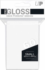  ウルトラプロ ソリッドデッキプロテクター 小型サイズ ホワイト 60枚入り UltraPro Gloss Small Deck Protector Sleeves White