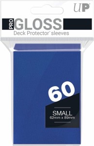  ウルトラプロ ソリッドデッキプロテクター 小型サイズ ブルー 60枚入り UltraPro Gloss Small Deck Protector Sleeves Blue