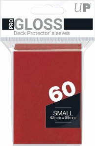  ウルトラプロ ソリッドデッキプロテクター 小型サイズ レッド 60枚入り UltraPro Gloss Small Deck Protector Sleeves Red