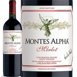 モンテスS・A / 　モンテス　アルファ　メルロ　[2021]　750ml　赤　MONTES ALPHA MERLOT