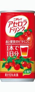 果汁入りジュース サントリー ニチレイ アセロラドリンク 190ml×30本 缶 1ケースセット 送料無料