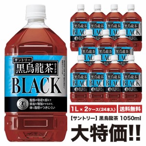 《送料無料》　サントリー　黒烏龍茶　1050ml×24本　ペット　「2ケースセット」