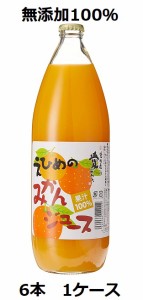 ジュース えひめのみかんジュース 1L瓶×6本 1ケース 伯方果汁 無添加 100％ジュース 送料無料 贈り物 ギフト