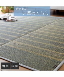 ラグ ふっくらウレタン入りスタイリッシュ カラー の畳素材い草ラグ 約240×240cm ニッセン nissen