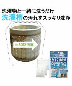 ホタテ貝からつくられた 洗濯槽 快 2包組 ネット付き 洗濯機 掃除 クリーナー ニッセン nissen