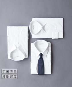 ワイシャツ ビジネス メンズ 抗菌防臭形態安定 長袖 3枚組 レギュラー カラー 白 M/L ニッセン nissen