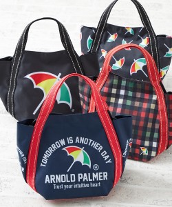 バッグ トート レディース ARNOLD PALMER アーノルドパーマー バルーン ミニ ネイビー/ブラック/ブラック チェック /ブラック 総柄 ニッ