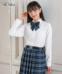 キッズ 卒業 リボンタイ付 ブラウス 女の子 子供服 ジュニア服 エンジ/黒/紺 身長165cm ニッセン nissen