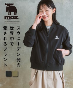 コート レディース moz モズ MA-1 ブルゾン カーキ/黒 S/M/L/LL ニッセン nissen