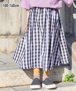 キュロット スカート キッズ ギンガムチェックフレア 女の子 子供服 ジュニア服 身長140/150/160cm ニッセン nissen