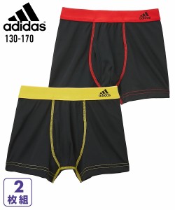 パンツ ボクサー 男の子 キッズ adidas アディダス 吸汗速乾 セミダブルメッシュ 前開き ボクサーパンツ 2枚組 子供服 ジュニア服 夏 2枚