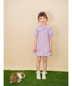 ワンピース キッズ 女の子 子供服 ジュニア服 ラベンダー 身長140/150cm ニッセン nissen