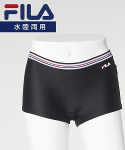 FILA 水着 レディース ロゴ入り ボクサーパンツ 316-238 ネイビー/ブラック 3L/4L/5L ニッセン nissen