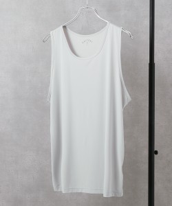 Tシャツ カットソー メンズ 接触冷感 変型メッシュ ロング丈 タンクトップ 夏 ブラック/ライトグレー M/L/LL ニッセン nissen