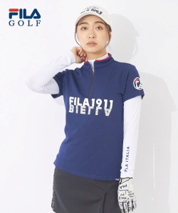 FILAGOLF スポーツウェア トップス 大きいサイズ レディース FILA GOLF 半袖 シャツ ＋ インナー あり フィラ ゴルフ 793-500 ネイビー/