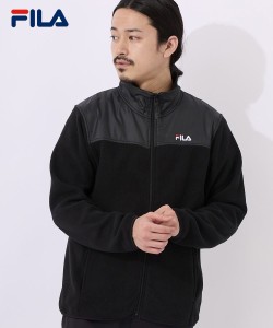 FILA スポーツウェア トップス 大きいサイズ レディース マイクロフリーススタンドJK ユニセックス ネイビー/ブラック 3L/4L/5L ニッセン