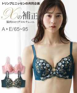 ブラジャー ワイヤー入り レディース スリムパネルカップキレイなシルエットつくる ( トリンプ ) A70〜E80 ニッセン nissen