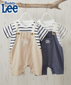 BUDDY Lee ロンパース カバーオール ベビー Buddy Lee サロペット重ね着風 半袖 カバー オール 服 子供服 男の子 身長50〜60/60〜70/70〜