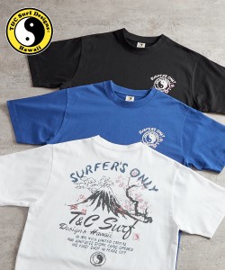 Tシャツ カットソー メンズ 綿100％ 和柄 プリント 半袖 クルーネックTシャツ＆Cサーフ デザイン  トップス M/L/LL ニッセン nissen