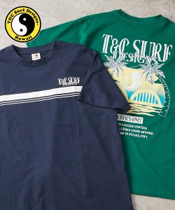 Tシャツ カットソー メンズ 綿100％ パネル プリント 半袖 クルーネックTシャツ＆Cサーフ デザイン  トップス M/L/LL ニッセン nissen