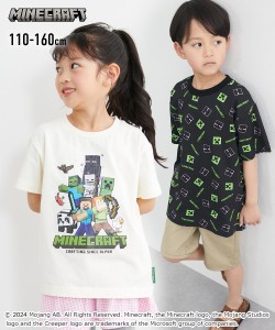 Tシャツ 子供服 キッズ MINECRAFT マインクラフト 接触冷感 半袖 プリント 夏  トップス カットソー 110〜160 ニッセン nissen