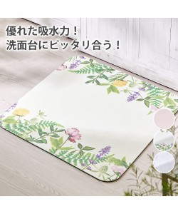 バスマット 足ふきマット 吸水マジック洗面台 マット  おしゃれ 約 56×56cm ニッセン nissen