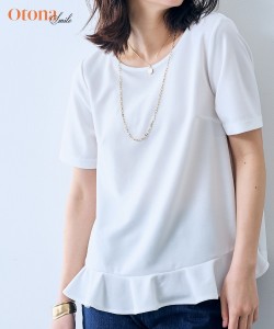 Tシャツ カットソー レディース ペプラム プルオーバー OtonaSMILE M/L ニッセン nissen