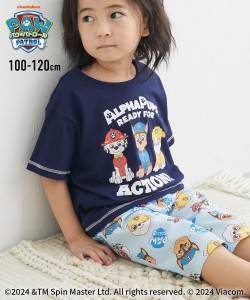 パジャマ 子供服 キッズ PAW PATROL パウ パトロール パジャテコ 半袖 トップス ＋ステテコ  ルームウェア 部屋着 ナイトウェア 100/110/