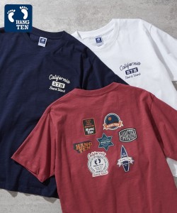 Tシャツ カットソー メンズ 綿100％ スラブ天竺 バック プリント 半袖 クルーネックTシャツハンテン  ビッグ ラージ トップス 3L/4L/5L 