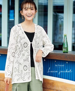 シャツ ブラウス レディース レース ジャケット S/M/L/LL ニッセン nissen