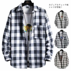 チェック柄 シャツジャケット シャツ チェック 長袖シャツ メンズ チェックシャツ 長袖チェック柄シャツ 羽織 チェック柄シャツ カジュア