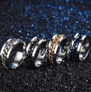 メンズリング 指輪 メンズ 送料無料 男性用 アクセサリー チェーン カッコイイ ファッションリング 誕生日プレゼント ステンレス ギフト 