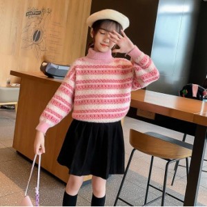 セーター キッズ 女の子 2020春秋 ニットトップス 長袖 カットソー インナー 丸首 子供服 Tシャツ ベビー服 韓国子供服 ジュニア 暖かい 