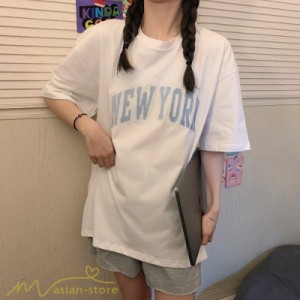 tシャツ レディース ゆったり 半袖 クルーネック 丸首 刺繍 シンプル 可愛い 女性着 トップス 日常感 着痩せ カットソー ワイドTシャツ 