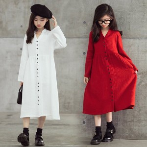 子供服 ワンピース 160 キッズ 女の子 春服 長袖ワンピース ロング丈 韓国子供服 子供ドレス dress 子ども服 ベビー服 お姫様 おしゃれ 