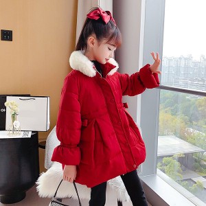 綿入りコート キッズ 子供服 女の子 冬服 アウター 綿入れの服 中綿コート ダウン風コート 中綿ジャケット パーカー チュニック 暖かい 