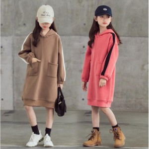 子供服 ワンピース 長袖 春秋 女の子 キッズワンピース ロングTシャツ トップス チュール チュニック ジュニア カジュアル おしゃれ 可愛