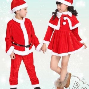 クリスマス子供サンタハロウィン衣装ワンピース 上下セット サンタ 衣装 コスチューム キッズ男の子 女の子 サンタクロース サンタさん