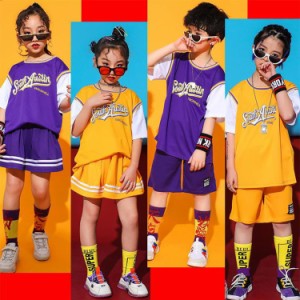 子供服街頭ダンスセット男の子ヒップホップファッションガールのジャズダンス衣装応援バスケットボール服のパフォーマンス