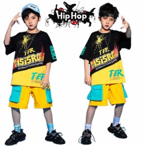 ダンス衣装 トップス HIPHOP ヒップホップ キッズ 原宿系ダンス衣装 キッズダンス ヒップホップ ダンス 上下 男の子 女の子 ズボン 男女